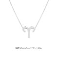 thumbnail image 4 of stanreset Constellation Theme Friendship Necklace Creative Comfortable Ins Exquisite Durable Rust-proof Lightweight Fashion Accessory Aries Silver, 4 of 6