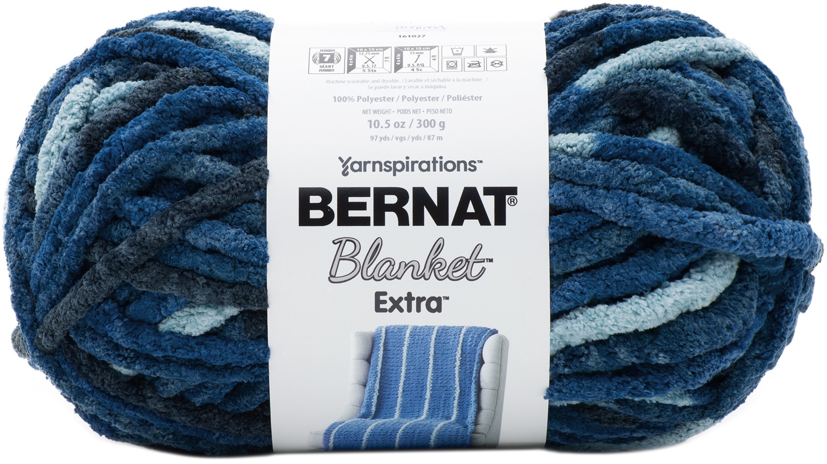 Bernat® Blanket Extra™ Yarn, Polyester #7 Jumbo, 10.5oz/300g, 97 Yards