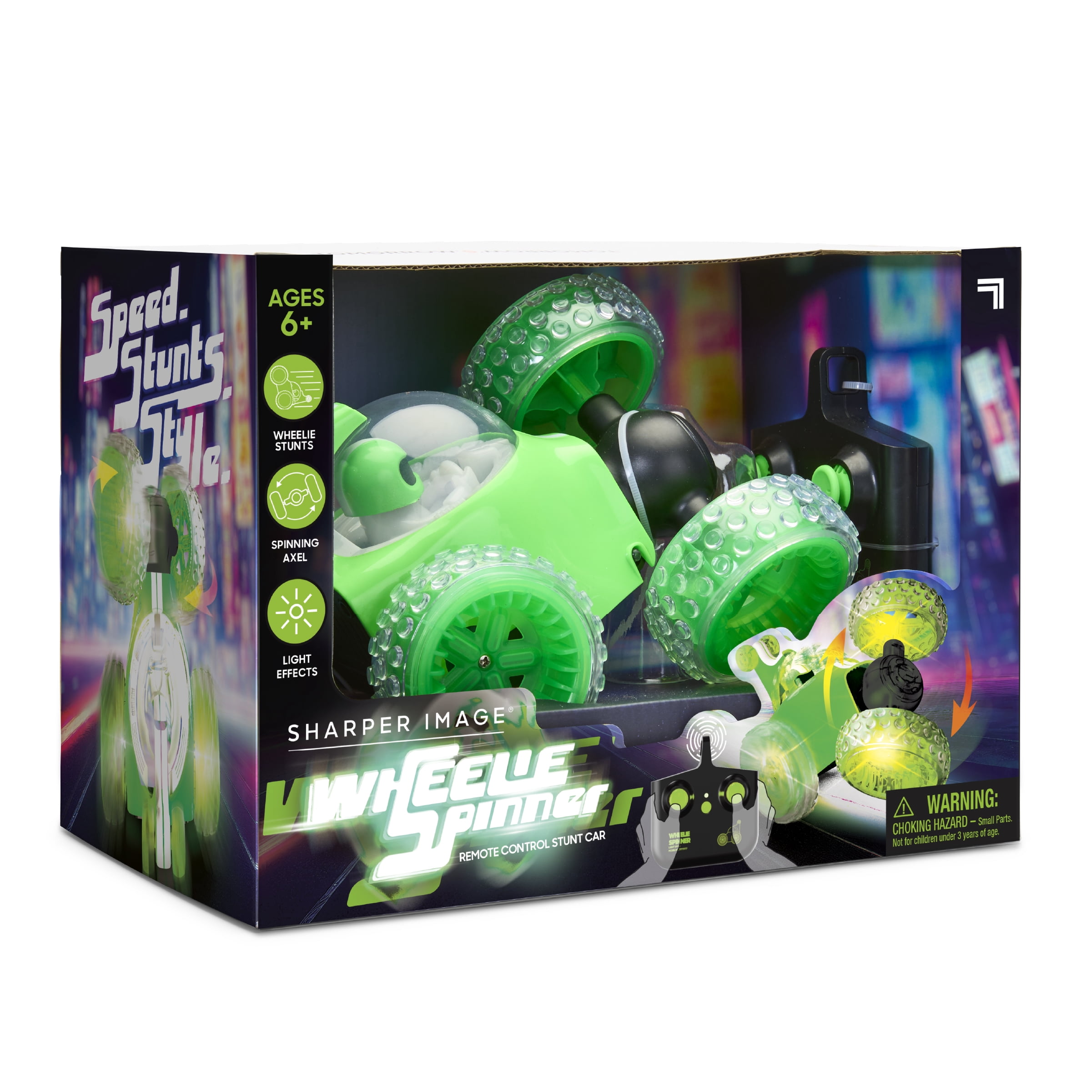Sharper Image Wheelie Spinner RC Stunt Car