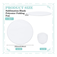 thumbnail image 5 of 5 Pcs Foldable Flying Disc Fans 9.8 Inch Sublimation Fans Polyester Black Edge Folding Fan Set with Bag for White, 5 of 5