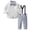 Blue, variant on Splozh Infant Baby Boys Girls Christmas Set Baby Boys Cotton Linen Formal Suspenders Outfits with Bowtie Toddler Long Sleeve Gentleman Wedding Dress Clothes Green,6-12 Months