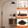 thumbnail image 4 of OUTON Lampe sur Pied Arquée avec Télécommande pour Salon, Lampes Modernes à DEL à Intensité Réglable avec 4 Températures de Couleur, Grande Lampe pour Chambre, Brun, 4 of 7