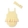 thumbnail image 2 of Ensemble 2 pièces avec barboteuse et serre-tête George pour bébés filles, 2 of 2