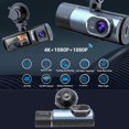 thumbnail image 4 of Dash Cam, WiFi 3 Lens Front and Rear Dash Cam with APP for Car, 4 of 7