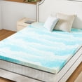 thumbnail image 2 of EDX King Size Memory Foam Mattress Toppers, Bed Topper Pad Cooling Gel Infused Soft Comfy Padding Breathable for Sleeper Sofa Couch RV Camper, CertiPUR-US Certified, 2 Inch Thick, 2 of 8