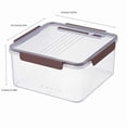 thumbnail image 3 of Food Storage Containers with Timer, ZZkhGO Transparent Fresh-Keeping Box for Refrigerator Microwave, HIPS ABS Plastic BPA Free Meal Prep Container Set with Lids, White, 3 of 7