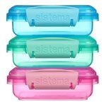 Sistema Lunch Collection Entreposage des aliments Conteneurs, Couleurs assorties, paquet de 3
