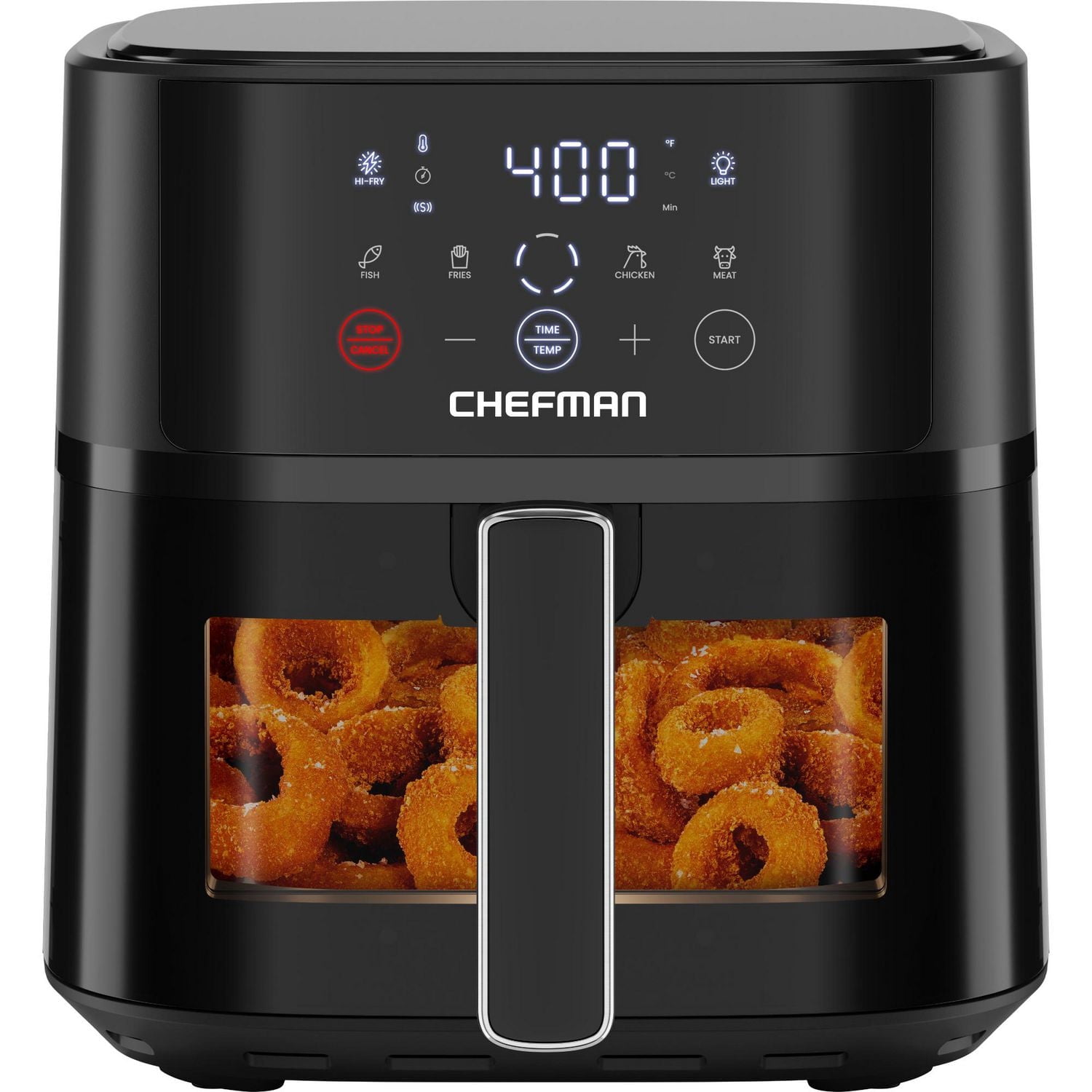 Chefman TurboFry Touch 5.5L (6-Qt) Easy-View Air Fryer w/ 4 Cooking Presets and 235°C (450°F) Hi-Fry Button - Black