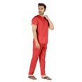 thumbnail image 2 of Inkmeso Solid Nightwear Set For Mens Tshirt And Pants Pajama Set Short Sleeve Pjs Loungewear Set, 2 of 8
