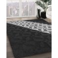 thumbnail image 3 of Ahgly Company Tapis de Zone Rond Gris Transitionnel pour Intérieur Lavable à la Machine, 6 Pieds Rond, 3 of 7