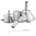 thumbnail image 2 of Yhmxh Kitchen Gadgets Kitchen Gifts Kitchen Essentials 4 Pc Metal Stainless Steel Funnels- Large Small Funnels 3 Piece Set- Food Grade Mini Funnels For Kitchen Filling Bottles Flask Cooking the funnel, 2 of 6