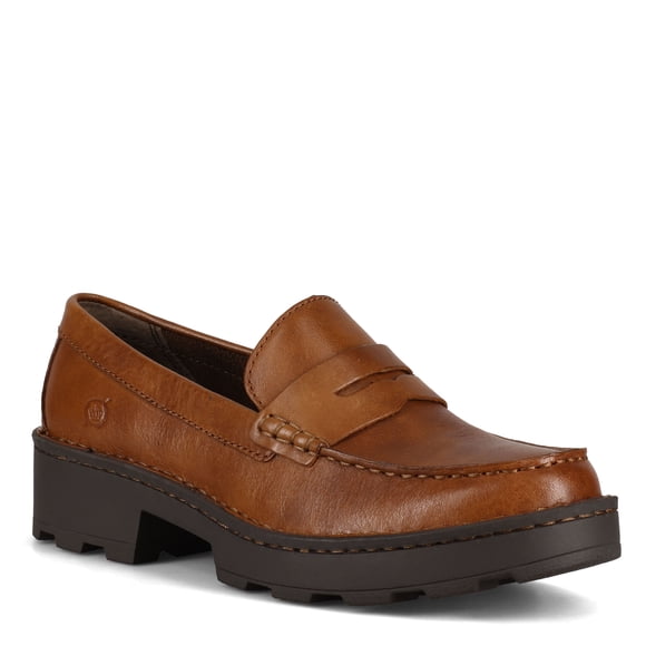 Born Women Carrera Casual Loafers Medium Width Slip on Brown