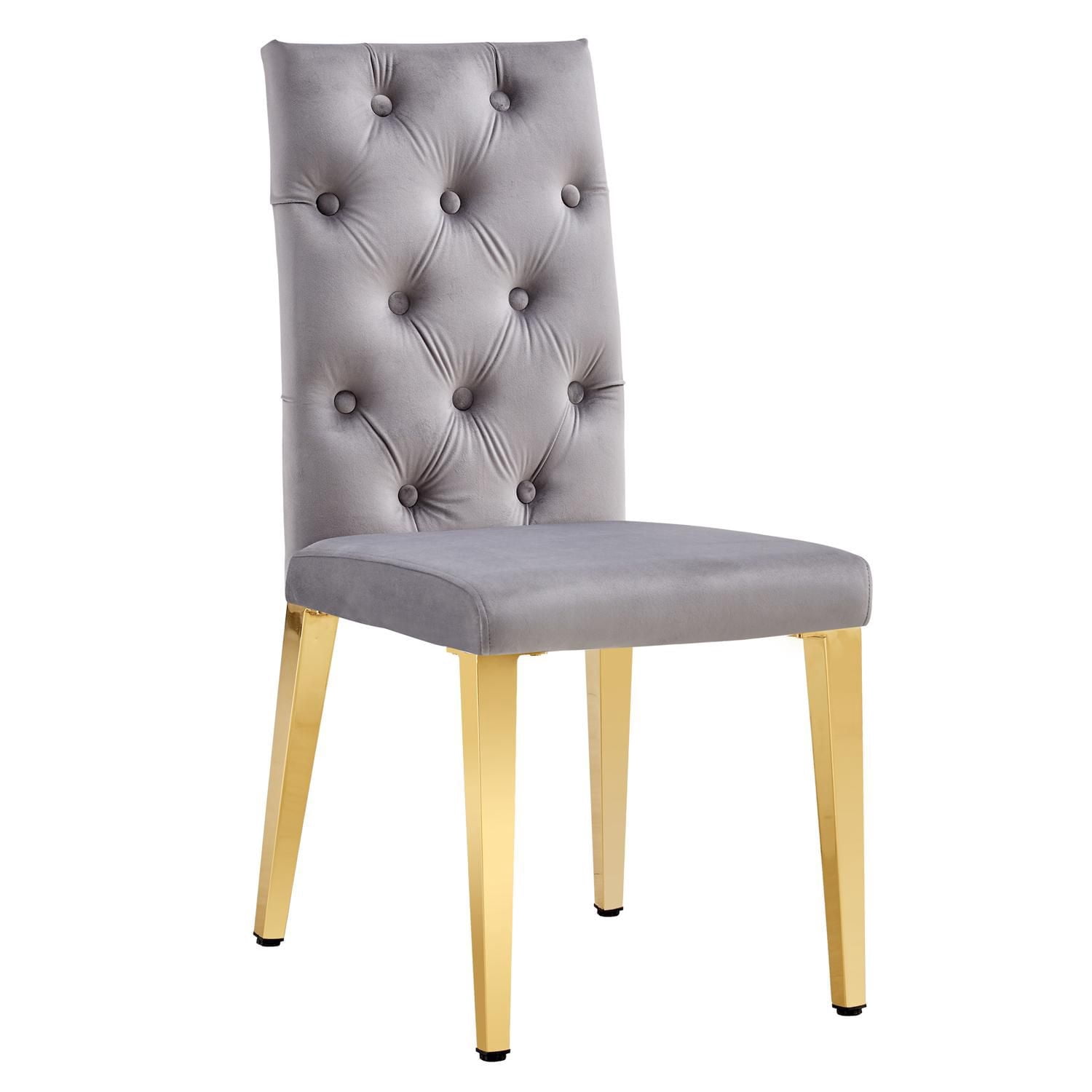Canadian Roma Grey Dining Chair Golden Legs