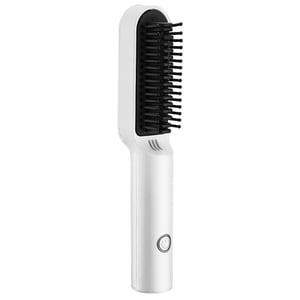 Yeacher USB Cordless Hair Straightener Comb Ceramic Hair Straightener Brush Travel Portable Chargeable Hair Curler