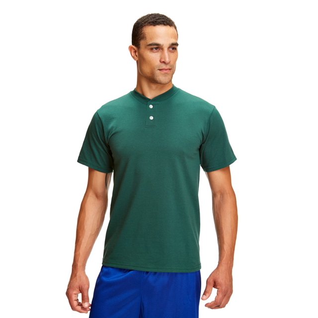 Soffe Men's Short Sleeve Henley Placket T-Shirt - M206