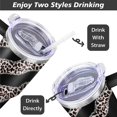 thumbnail image 4 of Gobelet 40 Oz avec Poignée et Paille Isolé Double Paroi en Acier Inoxydable Tasse de Voyage Boîte Cadeau Gobelet Réutilisable Tasse de Café de Voyage pour Bureau Tasse de Bière Isolée Portable pour Boissons Chaudes et Froides, 4 of 5