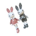 thumbnail image 1 of Baohd Handmade Crochet Kit for Beginner Cute Rabbits All in Learn to Crochet Grey and Pink, 1 of 6