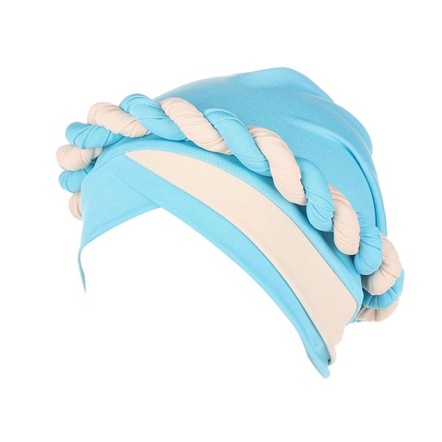 Turban Tressé pour Femmes Chapeau Bonnet de Cancer Foulard Couvre-Chef