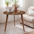 thumbnail image 2 of Gymax 35.5'' Triangle Dining Table Farmhouse Kitchen Table w/ Solid Rubber Wood Legs, 2 of 10