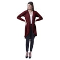 thumbnail image 2 of Moomaya Cardigan d'Été Long en Coton pour Femmes à Manches Longues, Style Hi-Lo, Ourlet Arrondi, 2 of 7