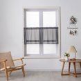 thumbnail image 2 of Goory Short Valance Semi-sheer Half Window Curtain Rod Pocket Panels Kitchen Curtains Decor Modern Treatment Simple Tiers Gray W:29''x H:16'', 2 of 5