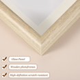 thumbnail image 3 of 4 Pcs Wood Picture Frames, 4 x 6 Inch Wooden Photo Frame, Photo Displays with Mat Glass Panel for Wall Tabletop Display, White Oak Color, 3 of 7