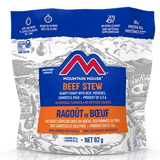 Mountain House Beef Stew Pouch| Freeze Dried Backpacking & Camping Food | Survival & Emergency Food | Gluten-Free | Entree Meal | Easy to Prepare | Delicious and Nutritious | Singl