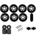 thumbnail image 1 of Replacement Rollerblade Inline Skate Wheels Outdoor, Ceramic Bearings, Black 76mm 89A, 1 of 1
