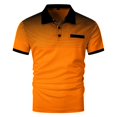 thumbnail image 4 of Male Spring and Summer Mens T Shirt Breathable Short Sleeve T Maternity T Shirts Shirt Solid Color Button Pocket T Shirts for Men Lapel Pocket Bottoming Shirt, 4 of 4