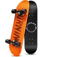 thumbnail image 2 of Easy_Way Planches à Roulettes Complètes - Planches à Roulettes Standard pour Débutants Enfants Garçons Filles Adolescents - 31 Pieds' x 8 Pieds' Canadian Maple Cruiser Pro Planche à Roulettes, Planches à Roulettes (Orange), 2 of 4