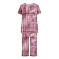 thumbnail image 3 of Rbaofujie Ensemble de Pyjama Short pour Femme, Col Rond, Imprimé, T-Shirt de Nuit à Manches Courtes et Ensemble Pantalon, Tenue d'Intérieur, Pyjamas avec Poches, Ensemble de Pyjama, 3 of 6