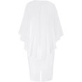 thumbnail image 2 of Hanna Nikole Robe en Chiffon à Manches Courtes pour Femmes Grande Taille avec Volants et Strass, 2 of 7