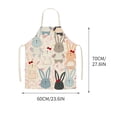 thumbnail image 3 of Vaidha Easter Home Printing Linen Imitation Apron Kitchen Fouling Multi Functional Apron, 3 of 3