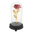 thumbnail image 2 of Fyydes 24K Gold Plated Rose Flower LED Light with Glass Cover Base Valentines'Day Wedding Gift, 2 of 8
