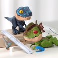 thumbnail image 3 of 6pcs/set Dinosaur Stationery Set Eraser Ruler Pencil Sharpener Binding Machine For Students School Supplies Stationery Set Gift A, 3 of 6