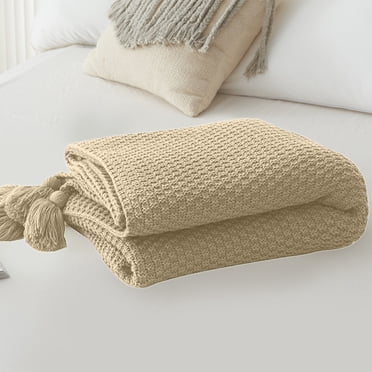 Yhmxh Couvertures-Couverture Jetée Couverture Chaude Couverture Tricotée pour Bureau Conditionnement Couverture en Laine Couverture pour Canapé pour Loisirs Tapis et Couverture 27.55x39.37 Po Couverture