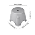 thumbnail image 4 of Bowayaoa Plastic Stool Mini Stool for Adults, Small Stool for Sitting, Heavy Duty Stool for Bathroom Kitchen, Stackable Stool for Camping, Stable Anti Slip Stool, 4 of 7