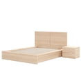 thumbnail image 3 of Nexera James 3 Piece Bedroom Set, Natural Blonde Oak, 3 of 8