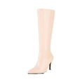 thumbnail image 2 of Cameland Autumn/winter Candy-coloured Side Zipper Embossed High Heel Boots For Ladies, 2 of 8