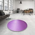 thumbnail image 4 of Ahgly Tapis d'Intérieur Lavable en Machine Carré Violet Transitionnel, 7 Pieds Carré, 4 of 7