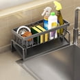 thumbnail image 2 of Dvruxg Kitchen Sink Caddy, Self-Draining Sponge Holder, Sponge Organizer with Rag Holder, Kitchen Caddy Sink Organizer for Soap Dispenser Storage Accessorie, 2 of 5