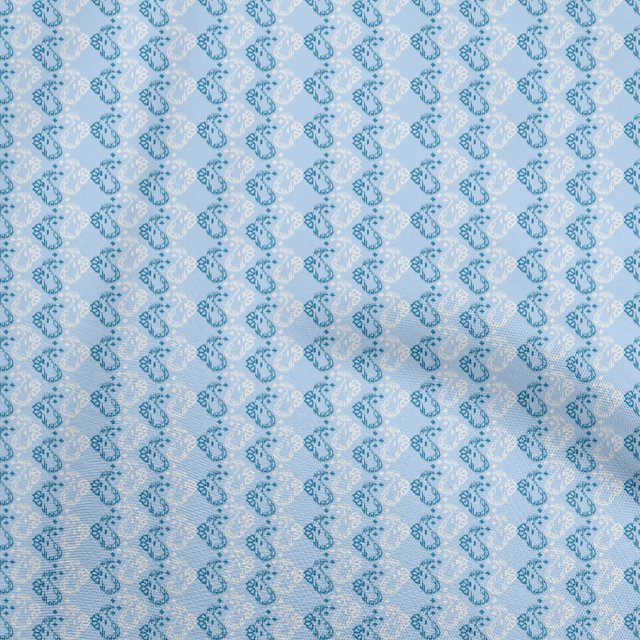 oneOone Viscose Chiffon Turquoise Blue Fabric Asian Ikat Sewing Craft Projects Fabric Prints By Yard 42 Inch Wide
