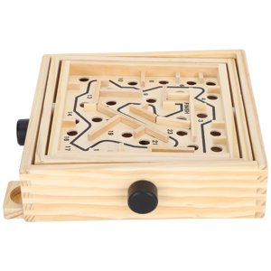 Wooden Labyrinth Board Game, Funny Challenging Wooden Maze Puzzle Game, Exquisite For Party Game Children Parent-Child Educational Toy Gifts