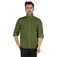 thumbnail image 1 of Bestman Formal Front Button Placket Solid Shirts For Mens Long Sleeve Regular Fit Shirt, 1 of 7