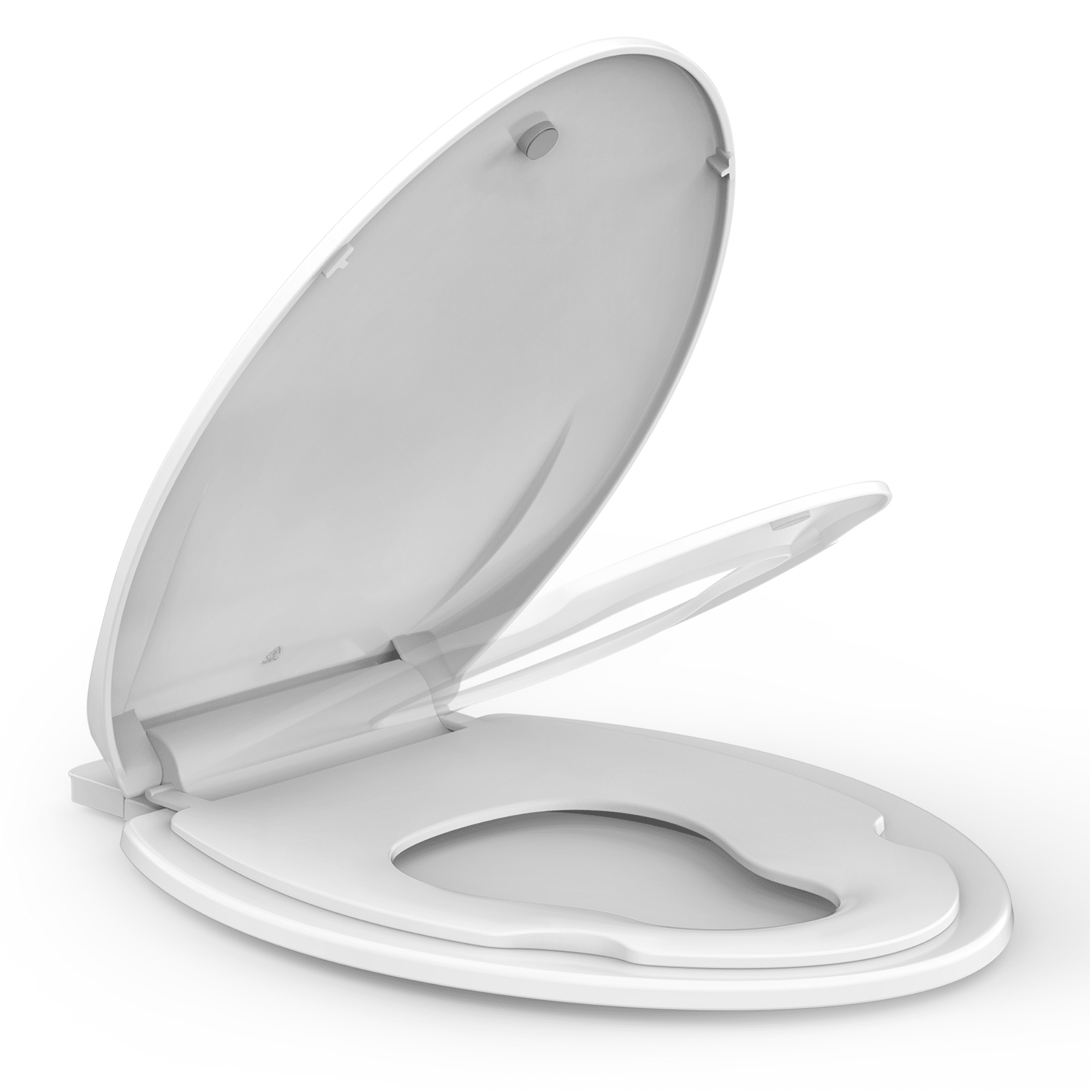 HELLONE Commercial Toilet Seat, Elongated & Round Heavy-Duty Solid PP ...