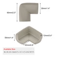 thumbnail image 2 of Unique Bargains Foam Corner Protector 4pcs Gray L Shape Cushion Table Edge Furniture Desk Guard Bumper Brown, 2 of 7