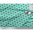 thumbnail image 2 of Soimoi Green Cotton Jersey Fabric Plus Sign Geometric Printed Fabric 1 Yard 58 Inch Wide, 2 of 3