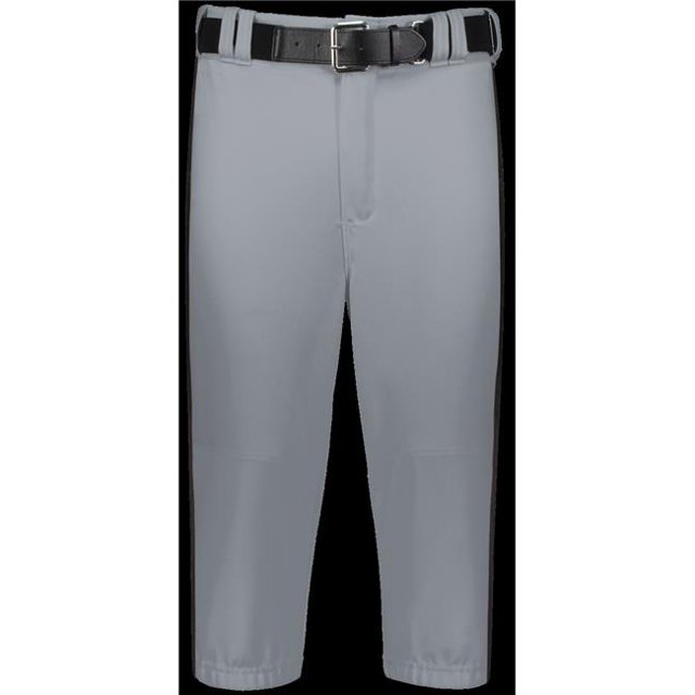 Adult Piped Diamond Series Knicker 2.0 Pant, Baseball Gray & Black - Small
