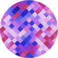 thumbnail image 1 of Ahgly Company Machine Washable Indoor Round Transitional Violet Purple Area Rugs, 6' Round, 1 of 7