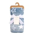 thumbnail image 4 of George Baby Blue Star Flannel Baby Blanket 30" x 36", 4 of 4